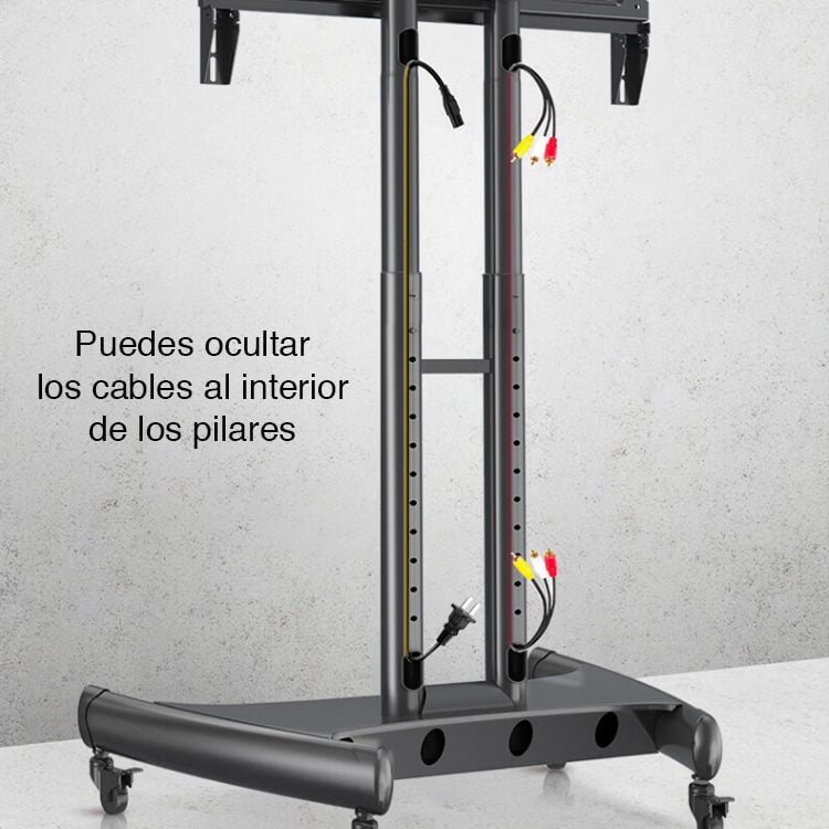 Soporte Pedestal TV móvil con ruedas hasta 70" - Imagen 5
