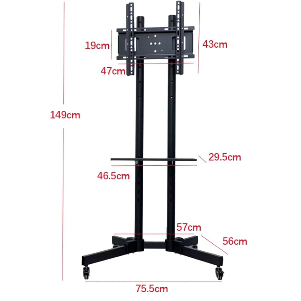 Soporte TV vertical con ruedas con ruedas 65" - Imagen 2
