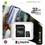 Tarjeta Micro SD 32GB Clase 10 Kingston 100Mbs