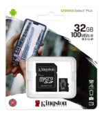 Tarjeta Micro SD 32GB Clase 10 Kingston 100Mbs