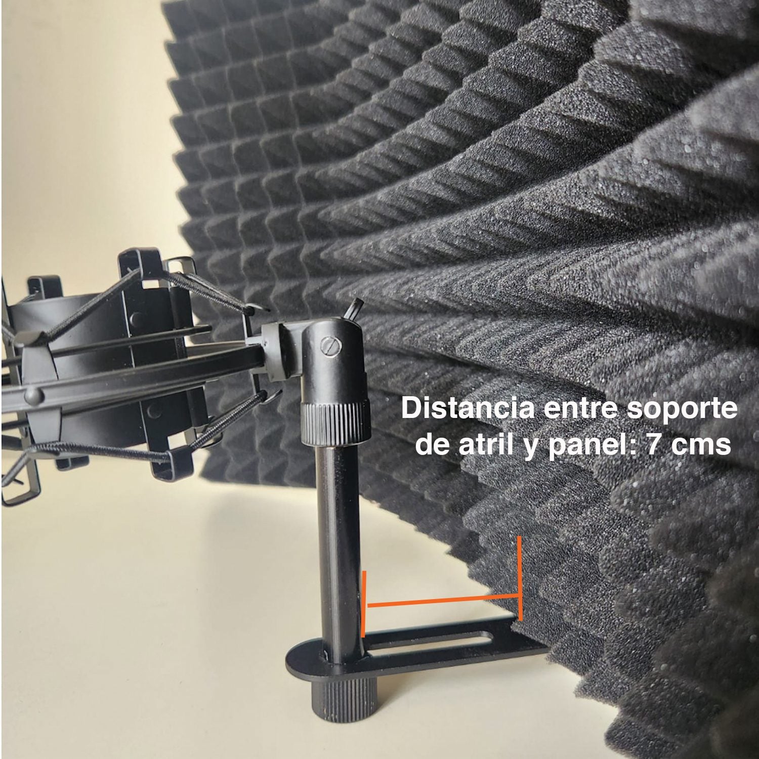 Panel acústico Micrófono 5 paneles aislamiento - Imagen 2