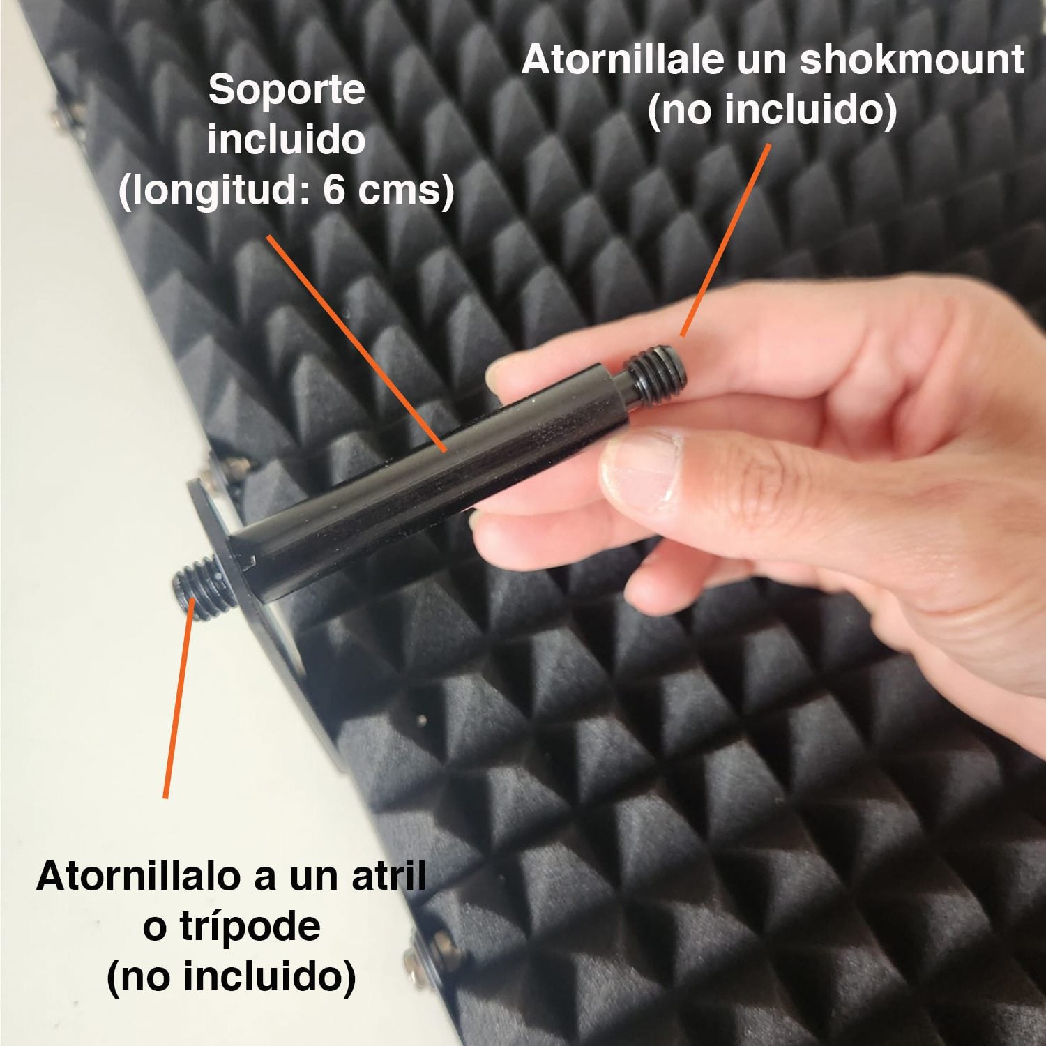 Panel acústico Micrófono 5 paneles aislamiento - Imagen 5