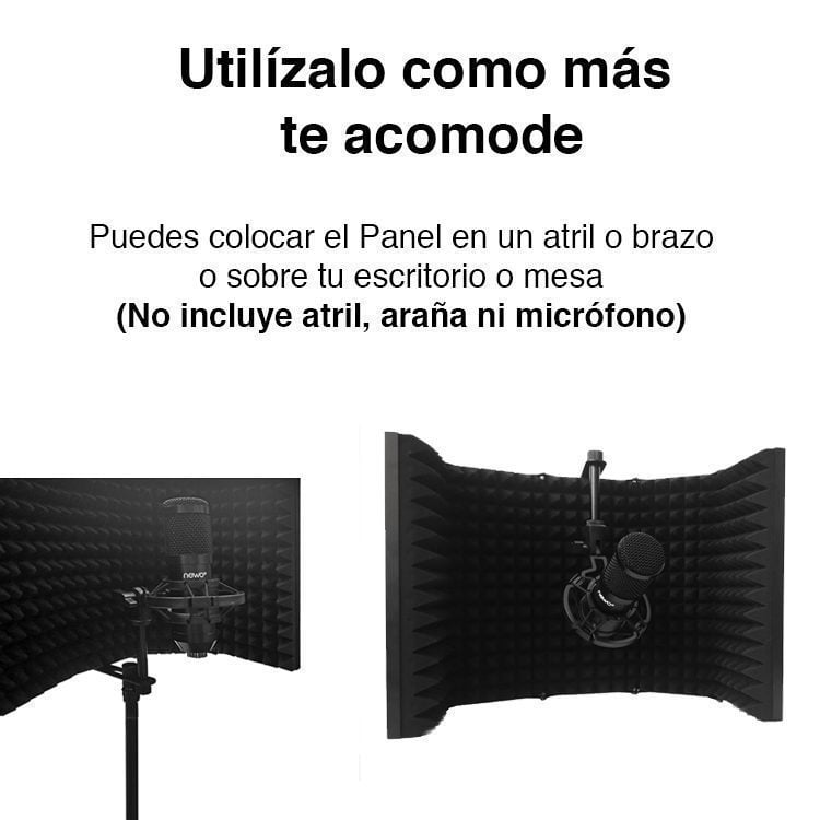 Panel acústico Micrófono 5 paneles aislamiento - Imagen 4