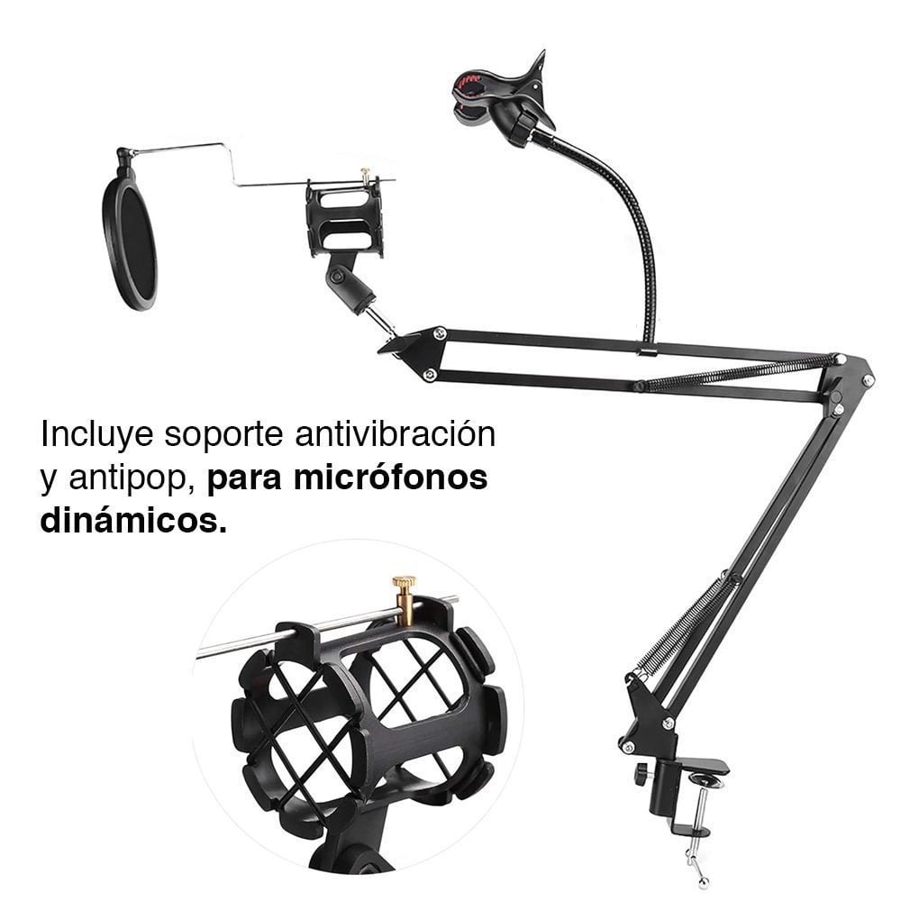 Brazo micrófono Hyperx Quadcast Solocast - Imagen 6