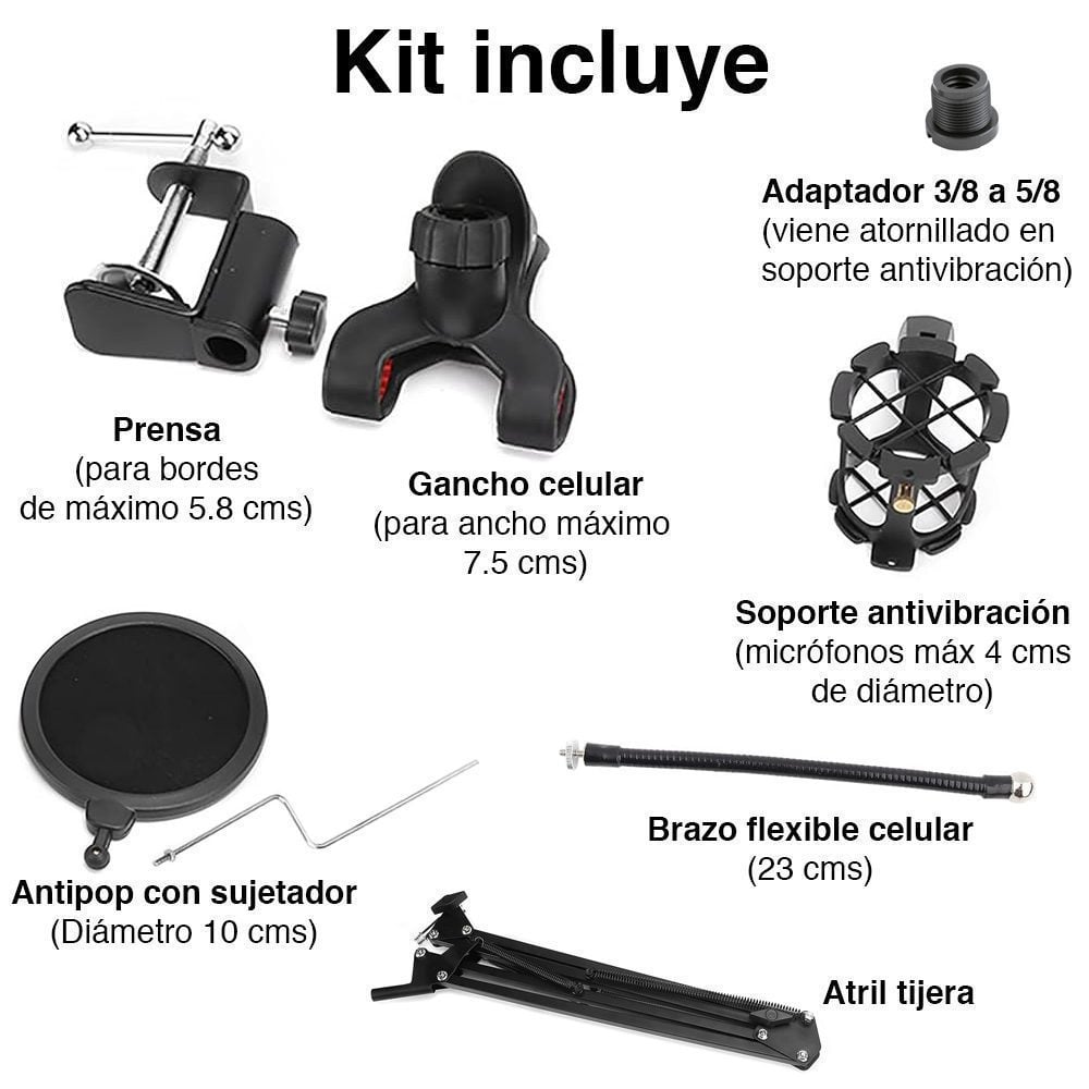 Brazo micrófono Hyperx Quadcast Solocast - Imagen 2