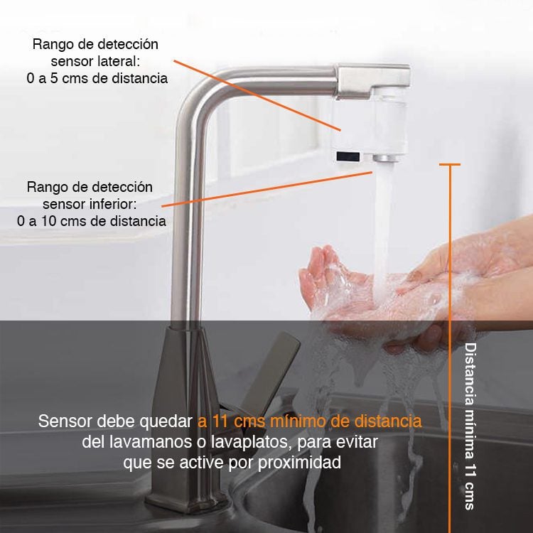 Sensor Ahorro Ahorrador Agua Llave Lavaplatos Baño - Imagen 3