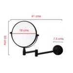 Espejo Cosmético Articulado Abatible Aumento Negro - Imagen 4