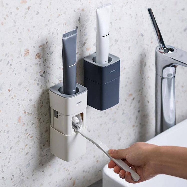 Dispensador Pasta de Dientes de pared blanco - Imagen 4