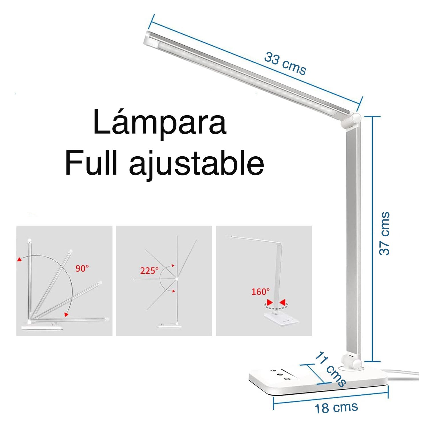 Lámpara led USB escritorio con timer - Imagen 2