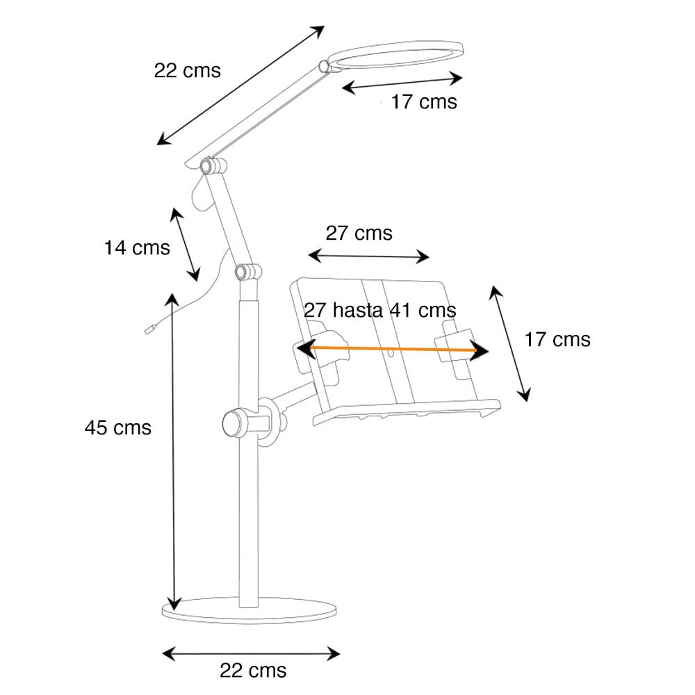 Lámpara de lectura led con soporte para leer libros - Imagen 2