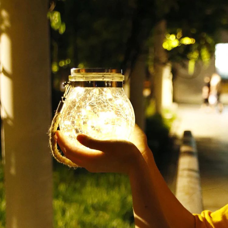 Esfera frasco luz Solar Colgante jardín - Imagen 7