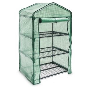 Mini invernadero vertical armable 3 bandejas 131 cms