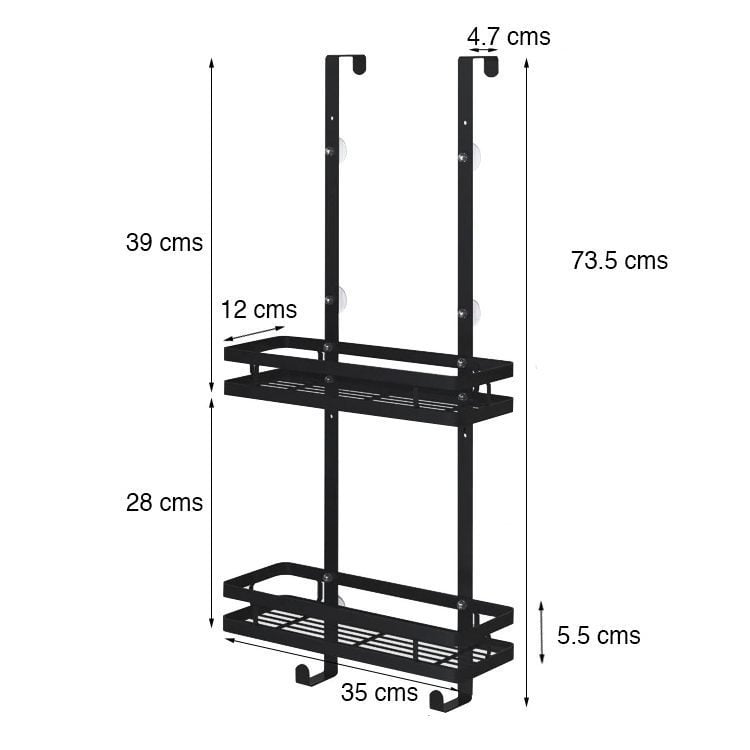 Organizador colgante Shower Door ducha con ganchos - Imagen 3