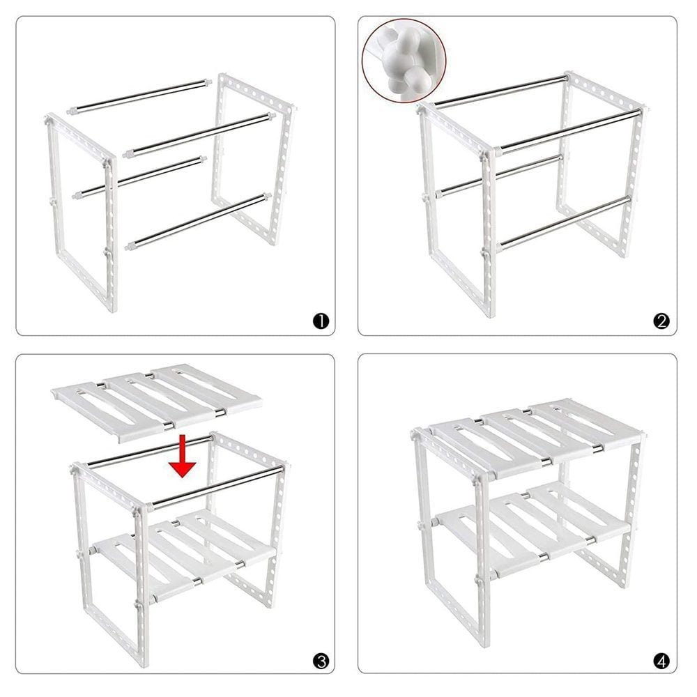 Organizador mueble cocina lavaplatos baño ajustable - Imagen 3