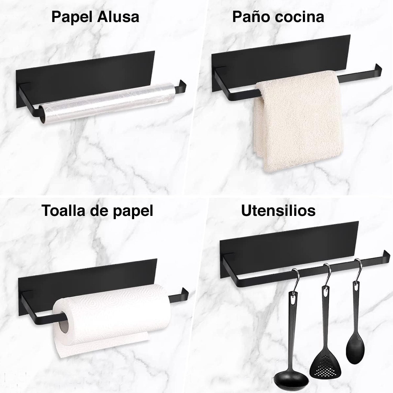 Porta Toalla Nova alusa magnético refrigerador negro - Imagen 5