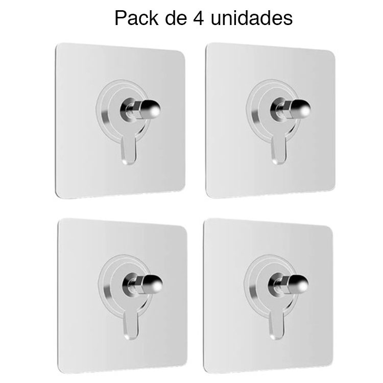 Colgador tornillo no más clavos adhesivo pared x 4 - Imagen 8