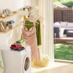 Colgador ropa plegable pared oculto robusto 80 x 40 cms - Imagen 3