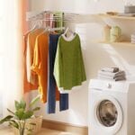 Colgador ropa plegable pared oculto robusto 80 x 40 cms - Imagen 7