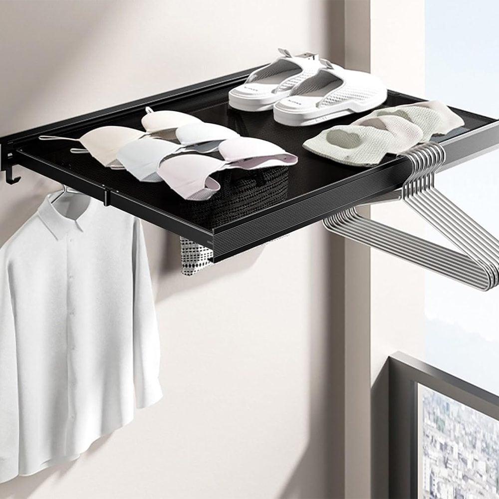 Repisa plegable pared con colgador 60 x 37 cms - Imagen 6