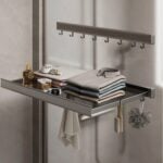 Repisa plegable pared con colgador 60 x 37 cms - Imagen 5