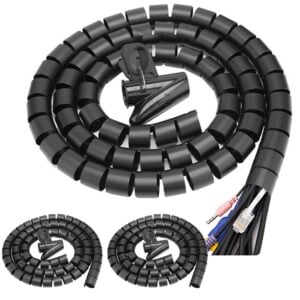 Pack Protector cables escritorio negro