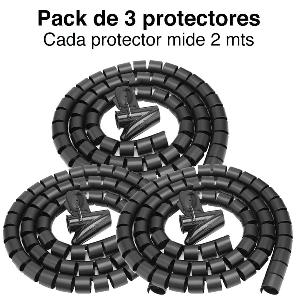 Pack Protector cables escritorio negro - Imagen 6