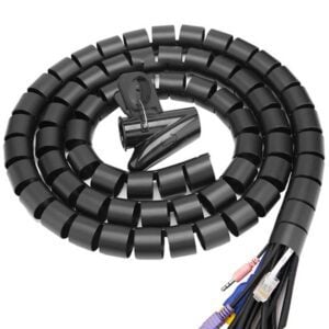 Protector organizador de cables 2 mts negro