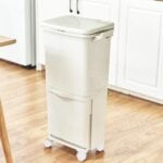 Basurero reciclaje con ruedas separador basura 38L - Imagen 8