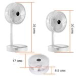 Ventilador USB de escritorio altura ajustable Blanco - Imagen 4