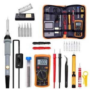 Kit 27 herramientas electrónica cautín tester destornillador