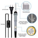 Kit 27 herramientas electrónica cautín tester destornillador - Imagen 6