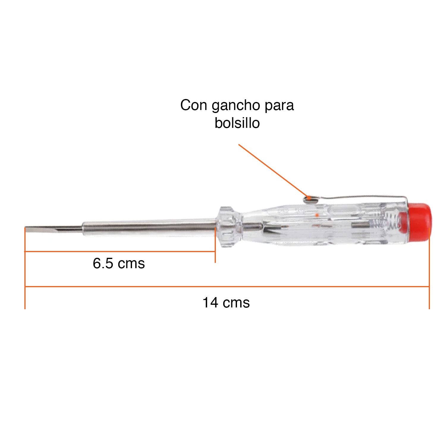 Probador destornillador prueba corriente 110V a 250V - Imagen 2