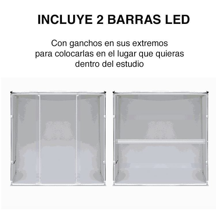 Mini Estudio fotográfico portátil 80 cms Led USB - Imagen 6