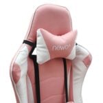 Silla Gamer Ergonómica con apoya pies rosada - Imagen 6