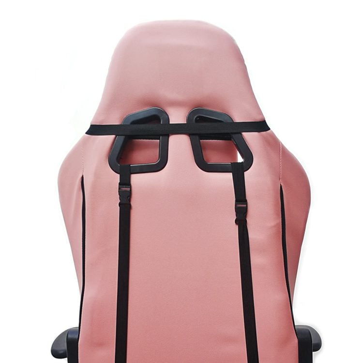 Silla Gamer Ergonómica con apoya pies rosada - Imagen 5