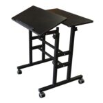 Escritorio mesa convertible altura ajustable con ruedas - Imagen 5