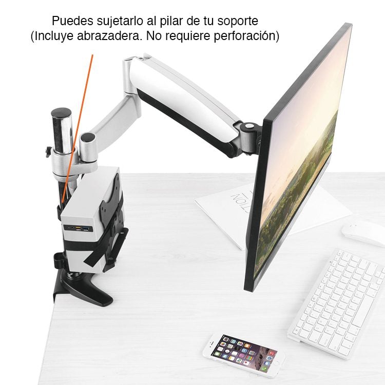 Soporte Consola Disco Duro TV Box Vesa ancho ajustable - Imagen 6