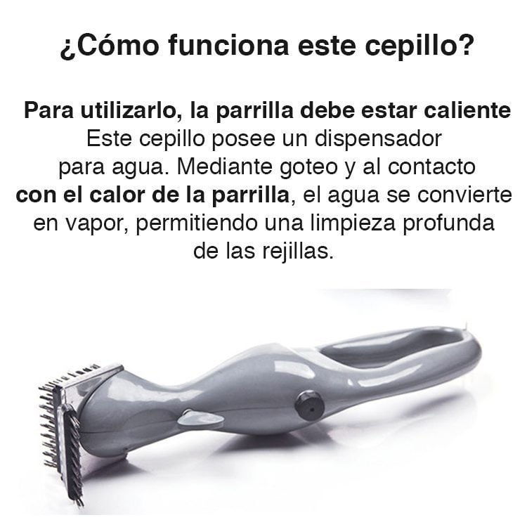 Cepillo para limpiar parrilla limpiador con dispensador agua - Imagen 7