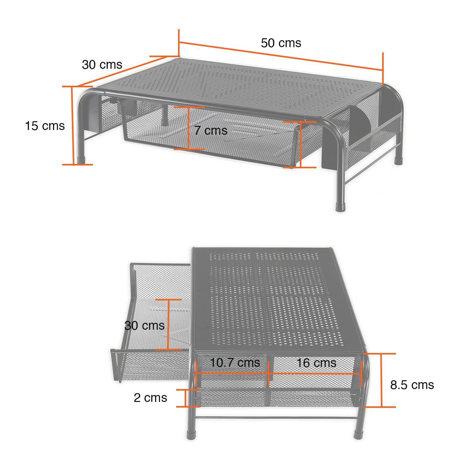 Alzador para monitor de escritorio con organizador - Imagen 8