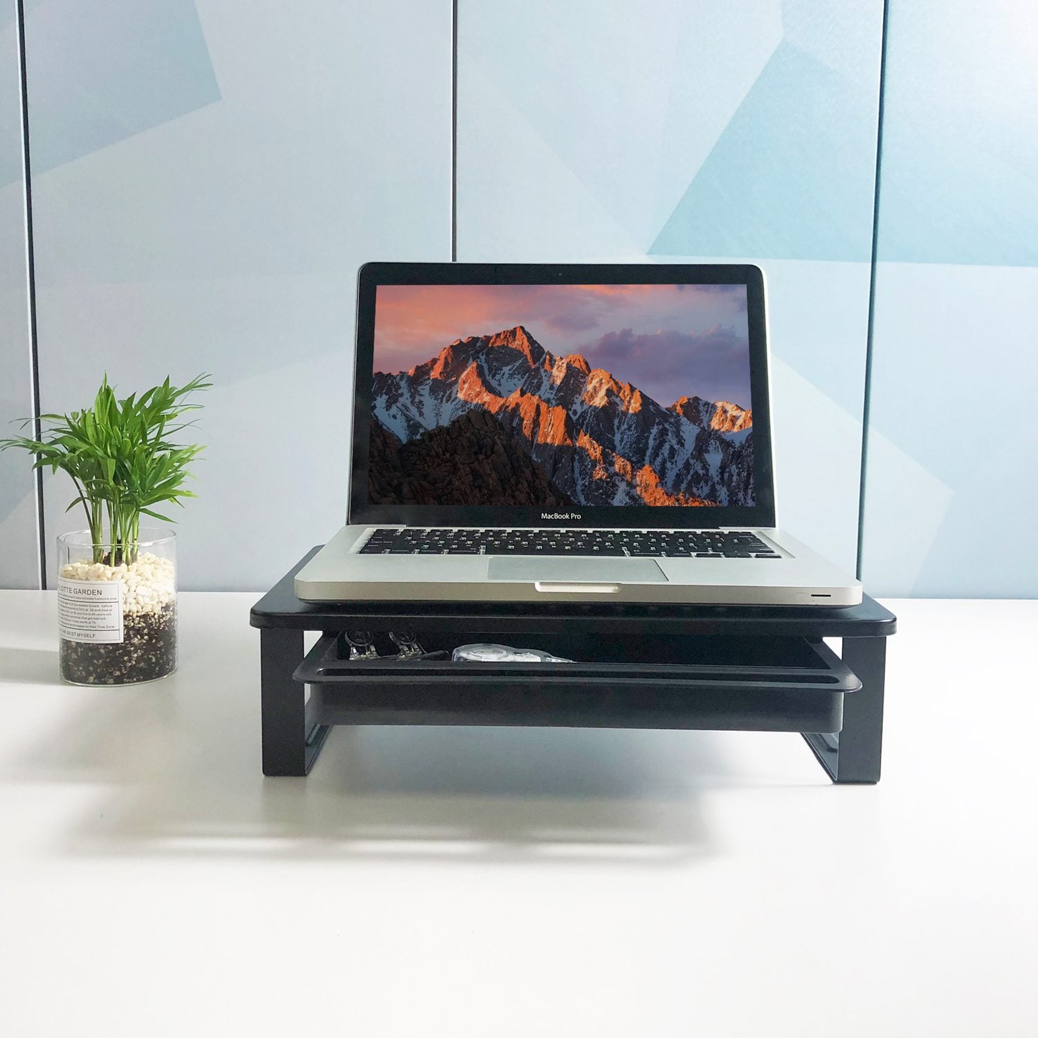 Alzador Monitor Pantalla Notebook con cajón y soporte celular - Imagen 6