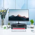 Alzador Monitor Pantalla Notebook con cajón y soporte celular - Imagen 2