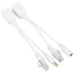 Par Cable Poe Inyector Rj45 Ethernet 12v Camaras IP