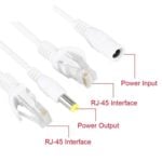 Par Cable Poe Inyector Rj45 Ethernet 12v Camaras IP - Imagen 2