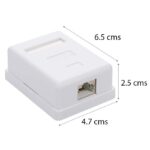 Roseta Caja RJ45 pared Cat 6 simple blanca - Imagen 2