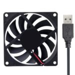 Ventilador USB cuadrado base 5V enfriadora 8 x 8 cms