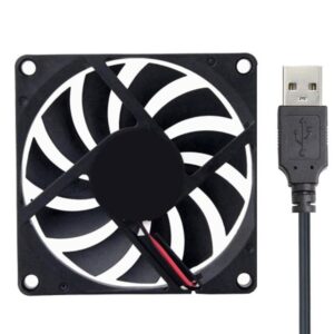 Ventilador USB cuadrado base 5V enfriadora 8 x 8 cms