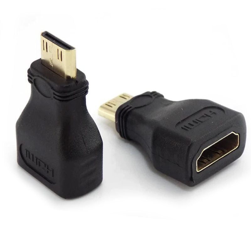Adaptador-Mini-HDMI-a-HDMI-1080p Adaptador Mini HDMI macho a HDMI hembra 1080p - Imagen 1