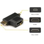 Adaptador Micro / Mini HDMI macho a HDMI hembra - Imagen 2