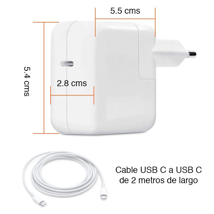 Cargador para Macbook Neo USB C 29W Alternativo - Imagen 2