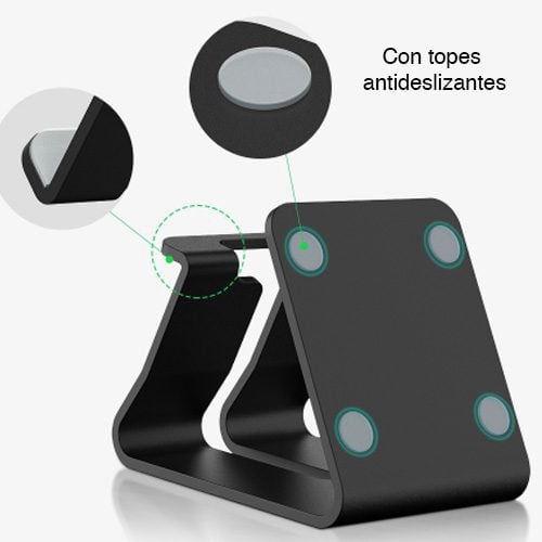 Soporte celular base de escritorio aluminio - Imagen 4